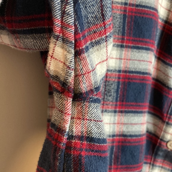 Plaid Half Button Up Long Sleeve Shirt - Picture 3 of 10